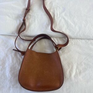 Madewell Brown Leather Cresent Crossbody Bag